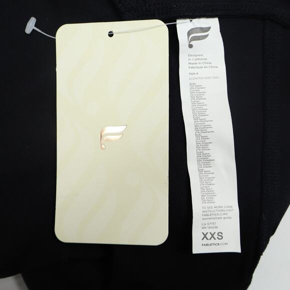 Fabletics Women's Anywhere High-Waisted Moto 7/8 Black Leggings Sz XXS NEW - Picture 6 of 10